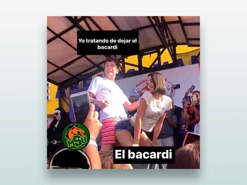 Yo tratando de dejar el bacardi