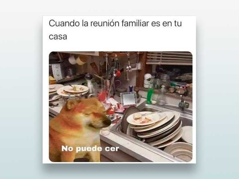 Cuando la reunión familiar es en tu casa