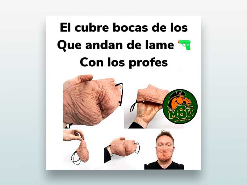 El cubre bocas...