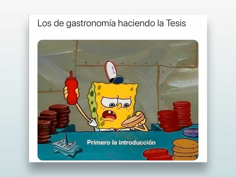 Los de gastronomía haciendo la tesis