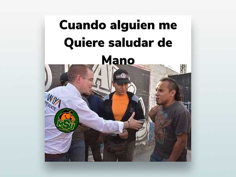 Cuando alguien me quiere saludar de mano