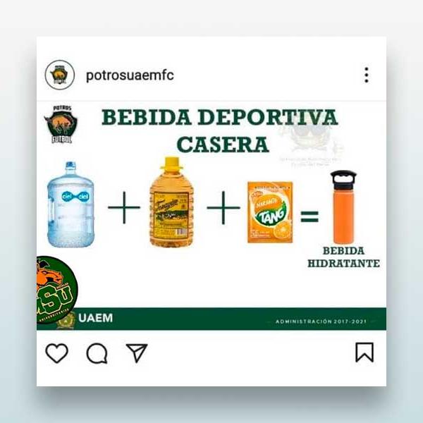 Bebida deportiva casera