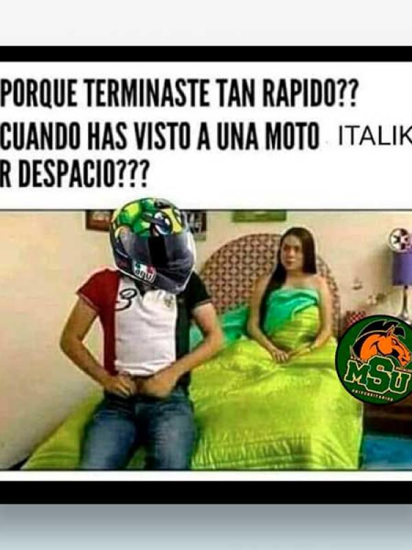 Cuando has visto una moto ir despacio?