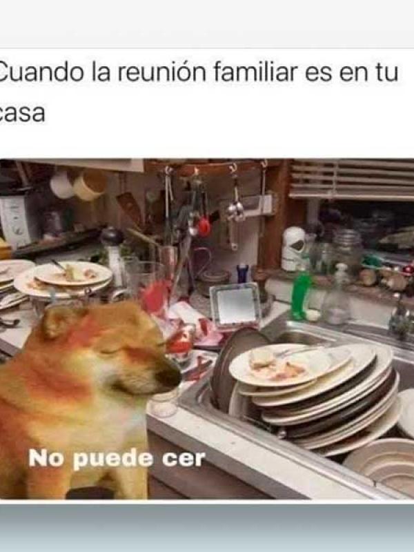 Cuando la reunión familiar es en tu casa