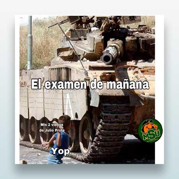 El examen de mañana