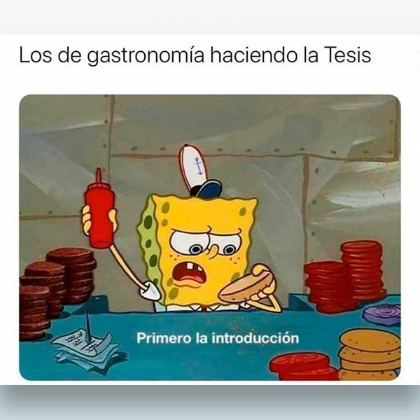 Los de gastronomía haciendo la tesis