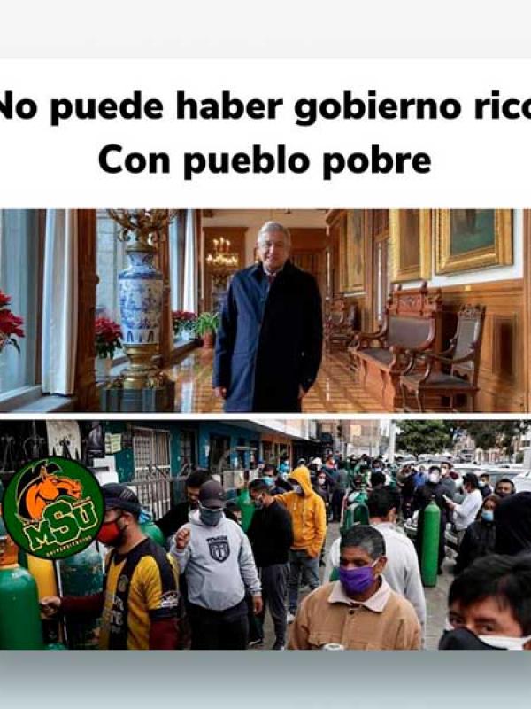 No puede haber gobierno rico