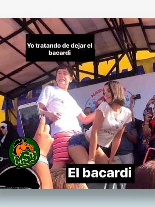 Yo tratando de dejar el bacardi